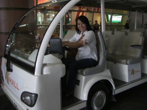 I got to pretend-drive the e-shuttle