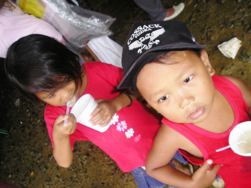 the kids of battered Albay