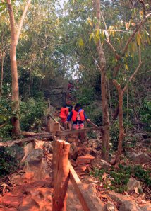 up and down we went, trying to whistle merrily to amuse ourselves